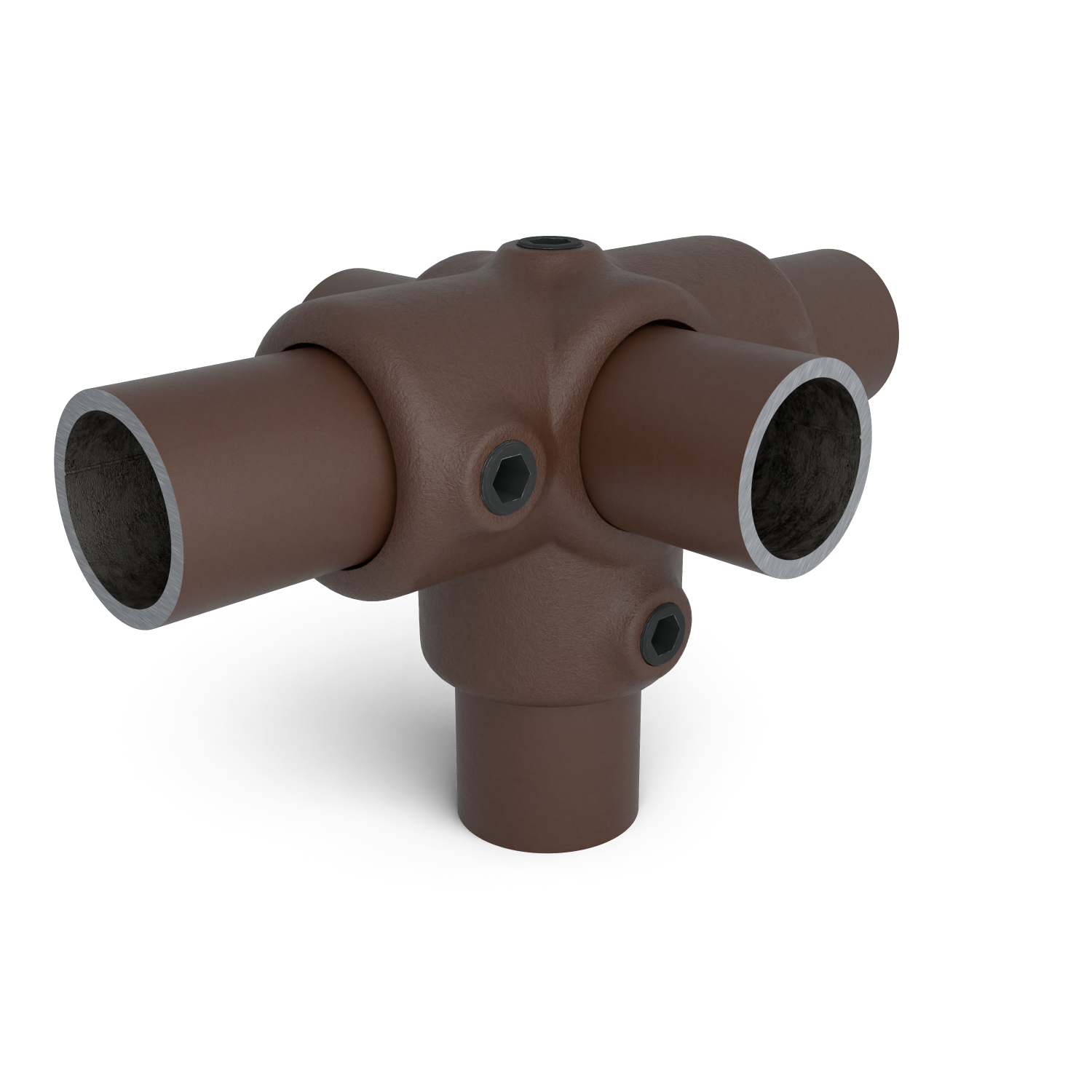 176-A Pieza en T soporte f r - 26,9 mm marrón