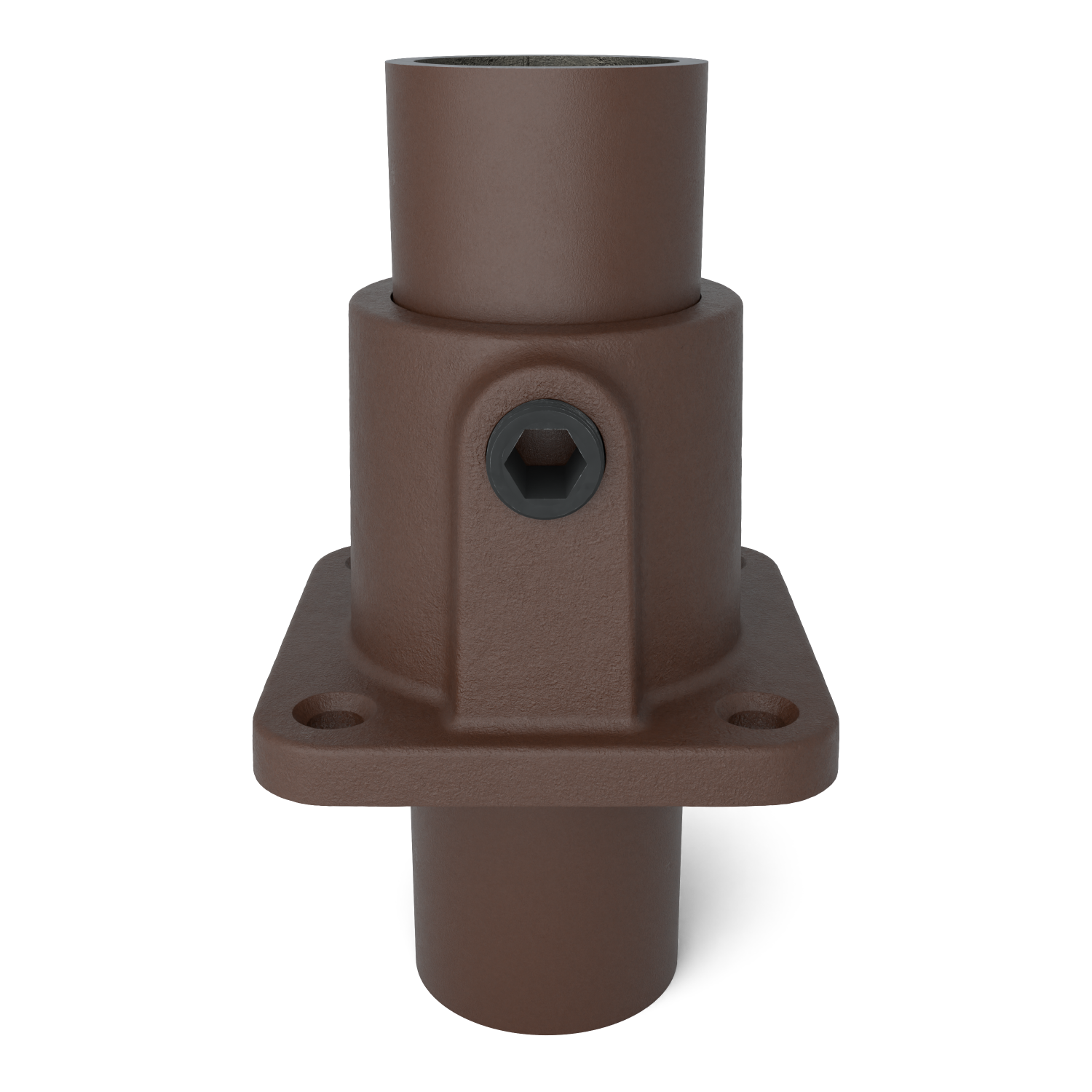 F131-B Placa base cuadrada - 33,7 mm marrón