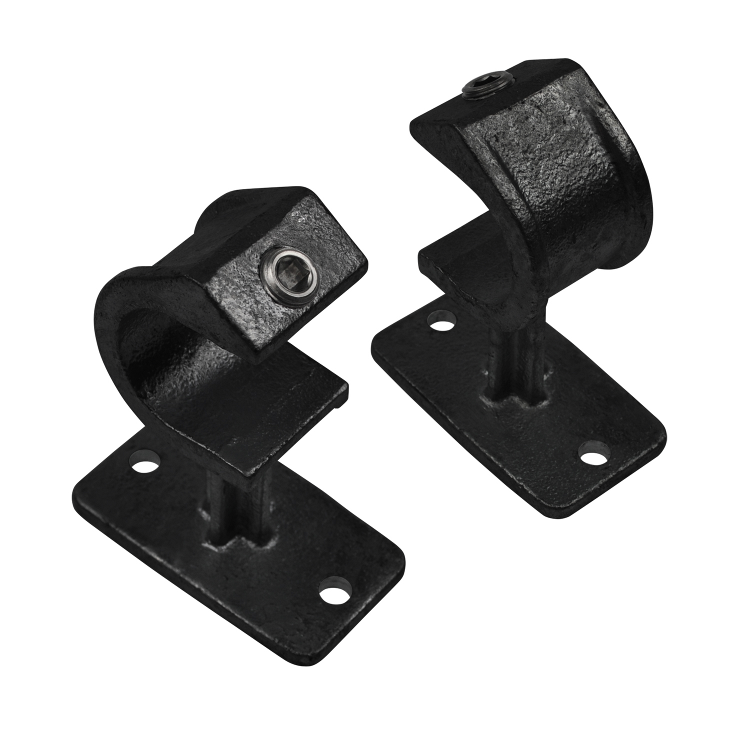 Soporte de pasamanos, abierto, negro 26,9 mm (¾")
