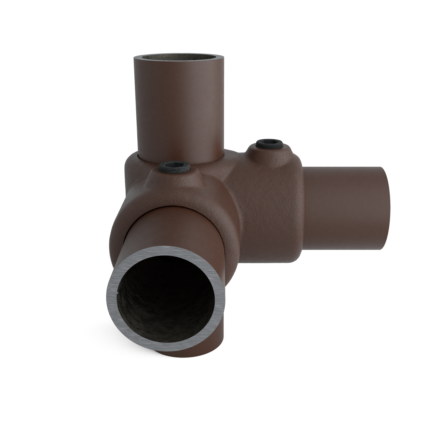 116-B Junta de esquina 90°- 33,7 mm marrón