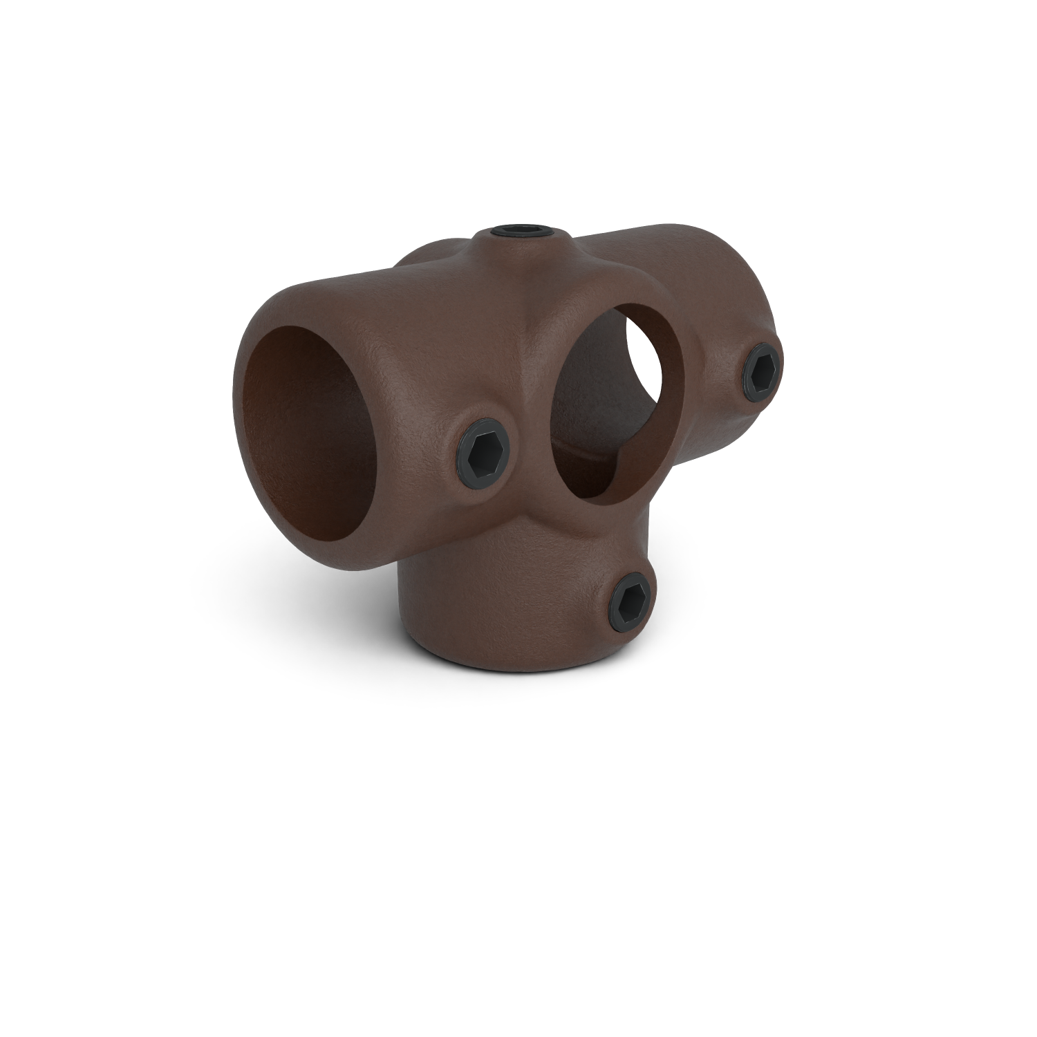 176-A Pieza en T soporte f r - 26,9 mm marrón