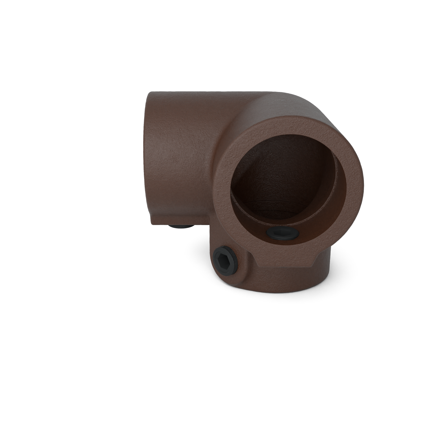 128-A Esquinera 3 vías 90°- 26,9 mm marrón