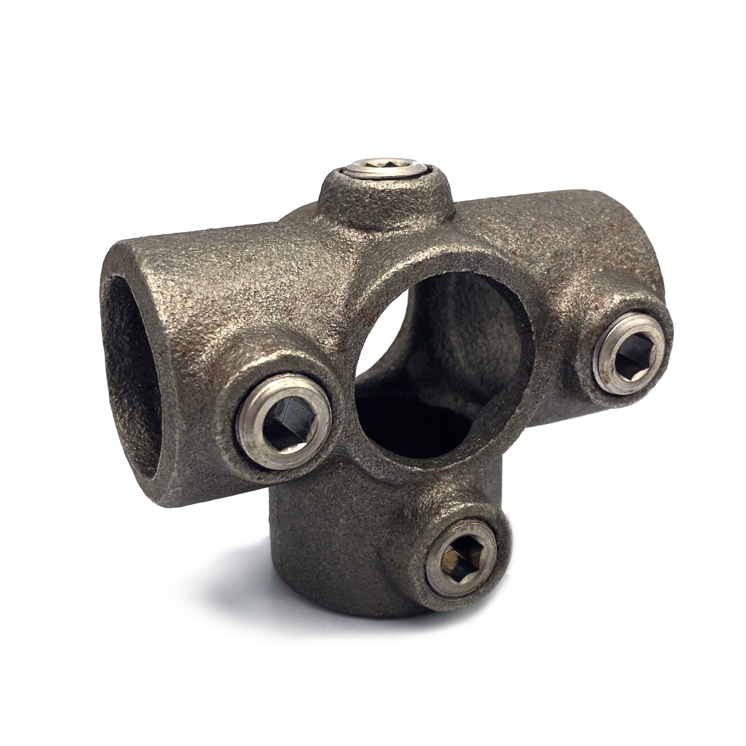 176-B Pieza en T para tubo de soporte - 33,7 mm (NAT.)