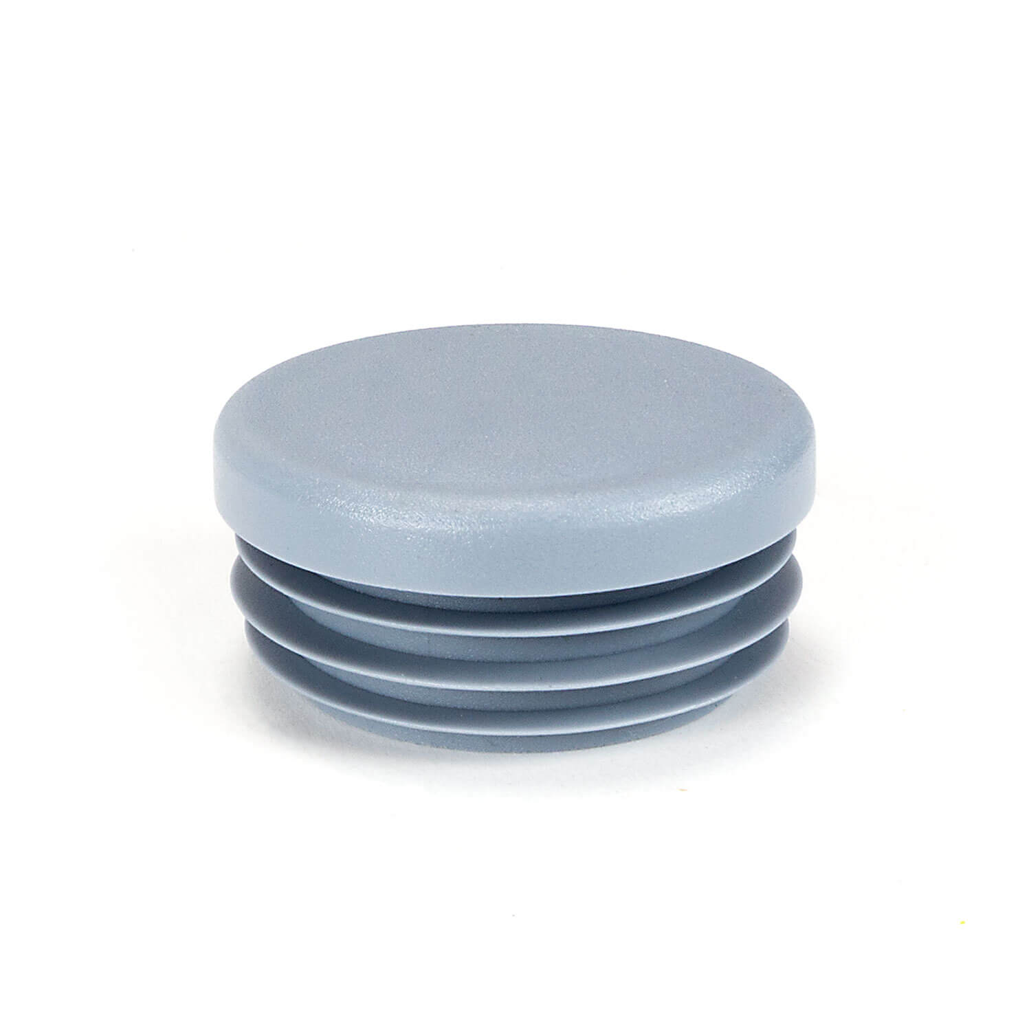 Tapón de plástico para tubo de 1" (33,7 mm), apto para tubo de pared gruesa, gris