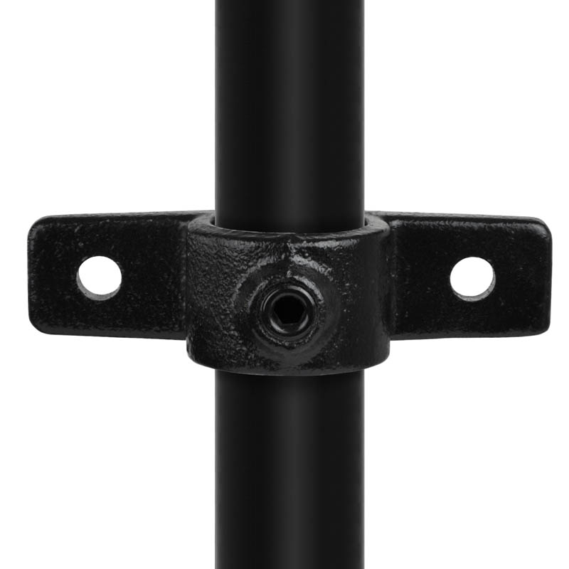 Pieza de ojal con lengüeta doble, negra 33,7 mm (1")