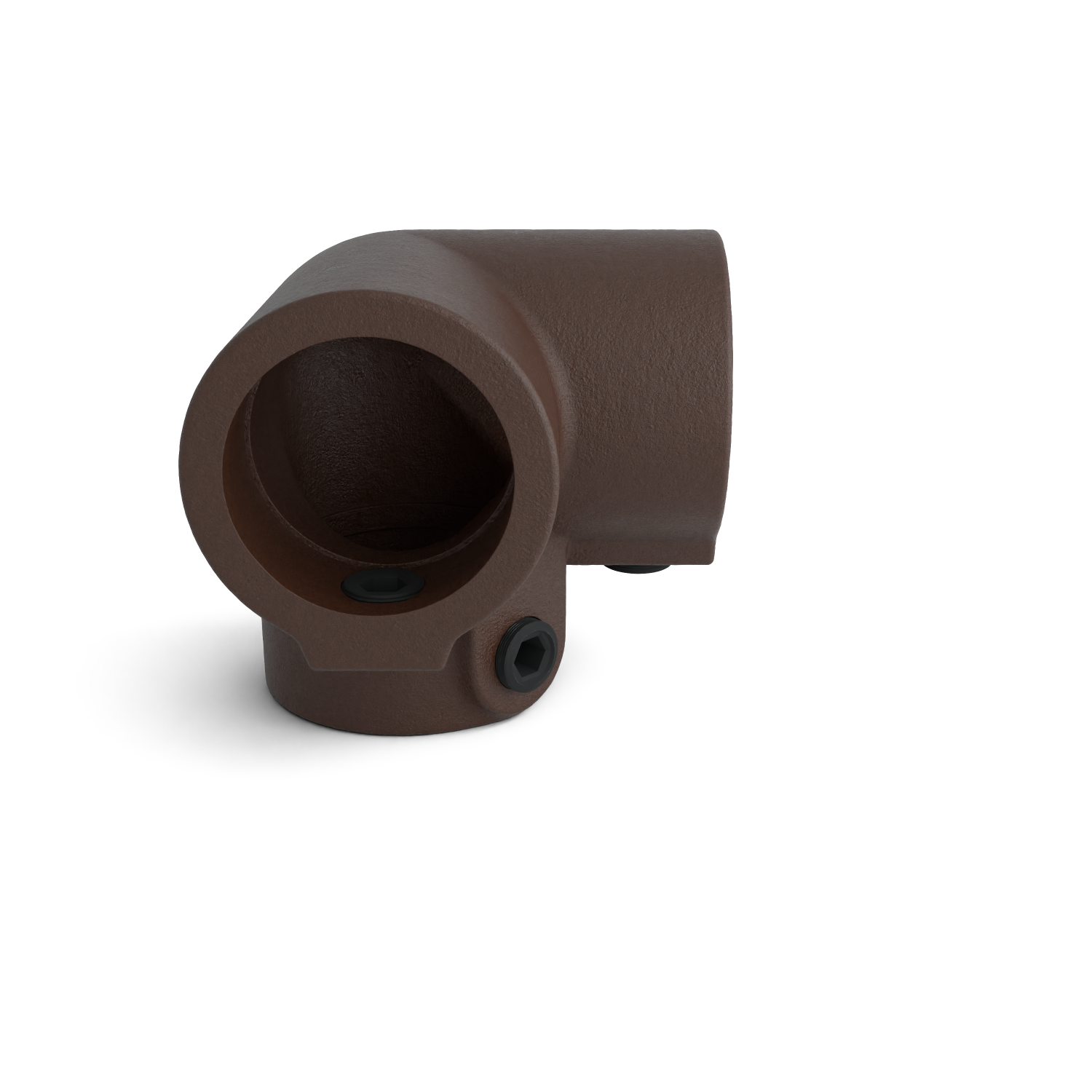 128-A Esquinera 3 vías 90°- 26,9 mm marrón