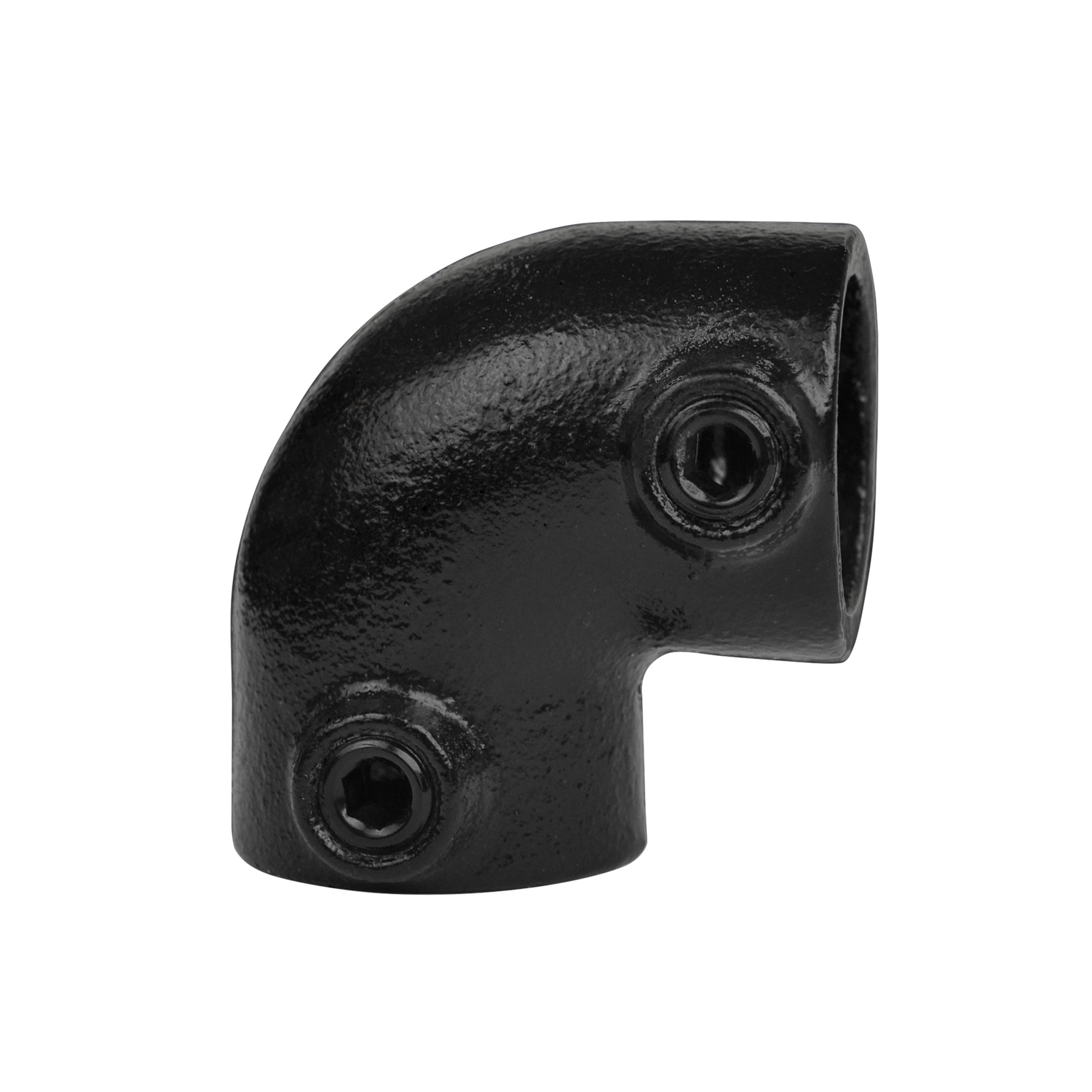 Codo de 90°, negro 26,9 mm (¾")