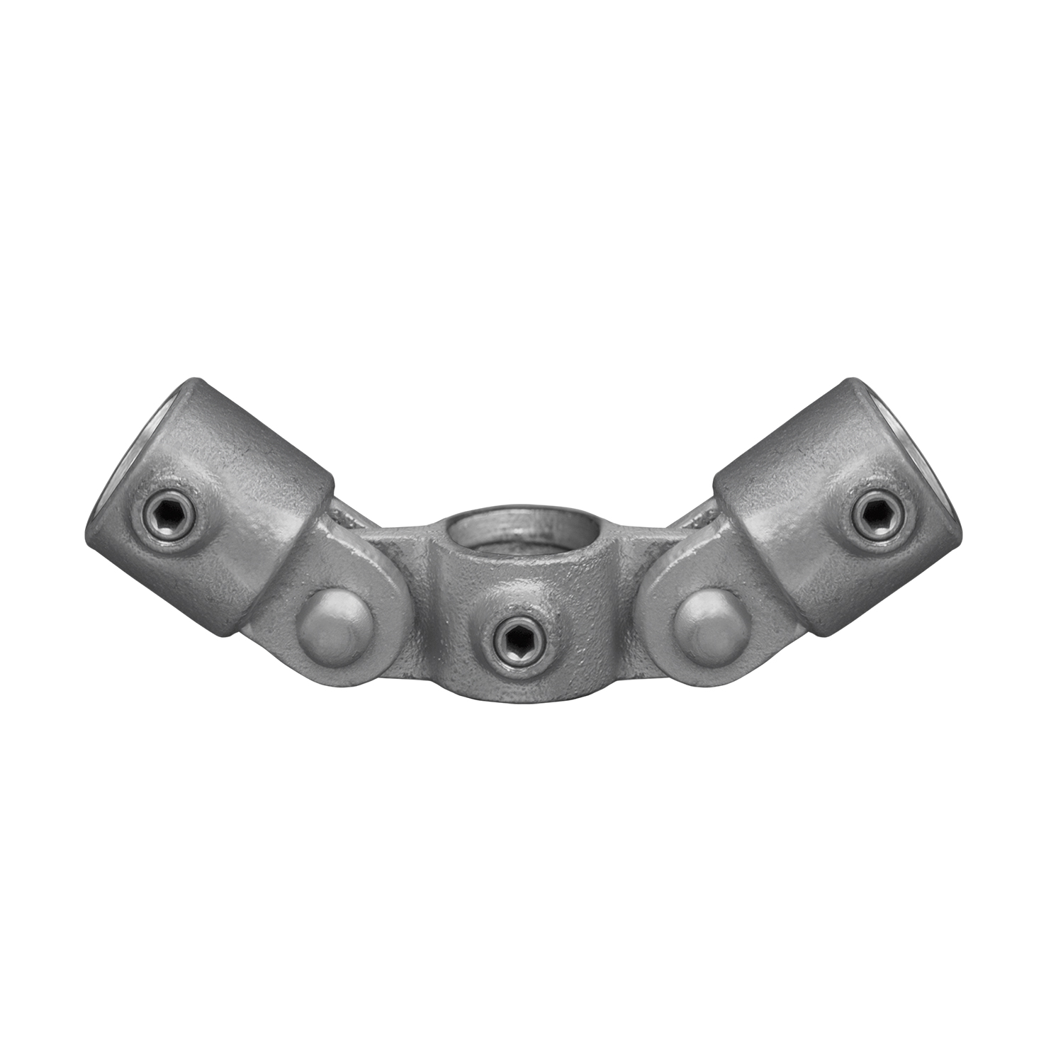 Pieza de unión, doble 33,7 mm (1"), compuesta por 1 x 608038C y 2 x 608042C incl. 2 tornillos M10x35