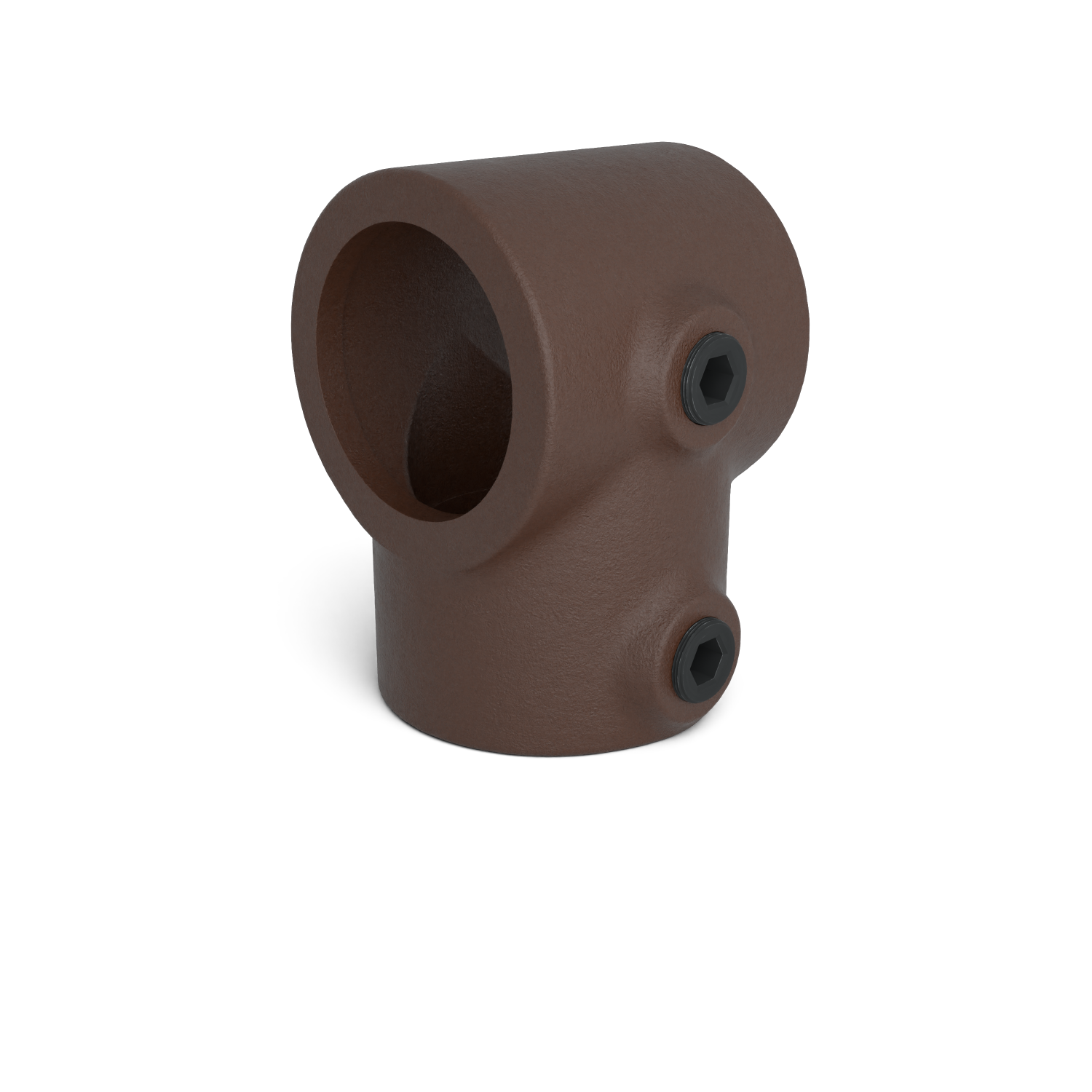 101-A Pieza en T corta - 26,9 mm marrón