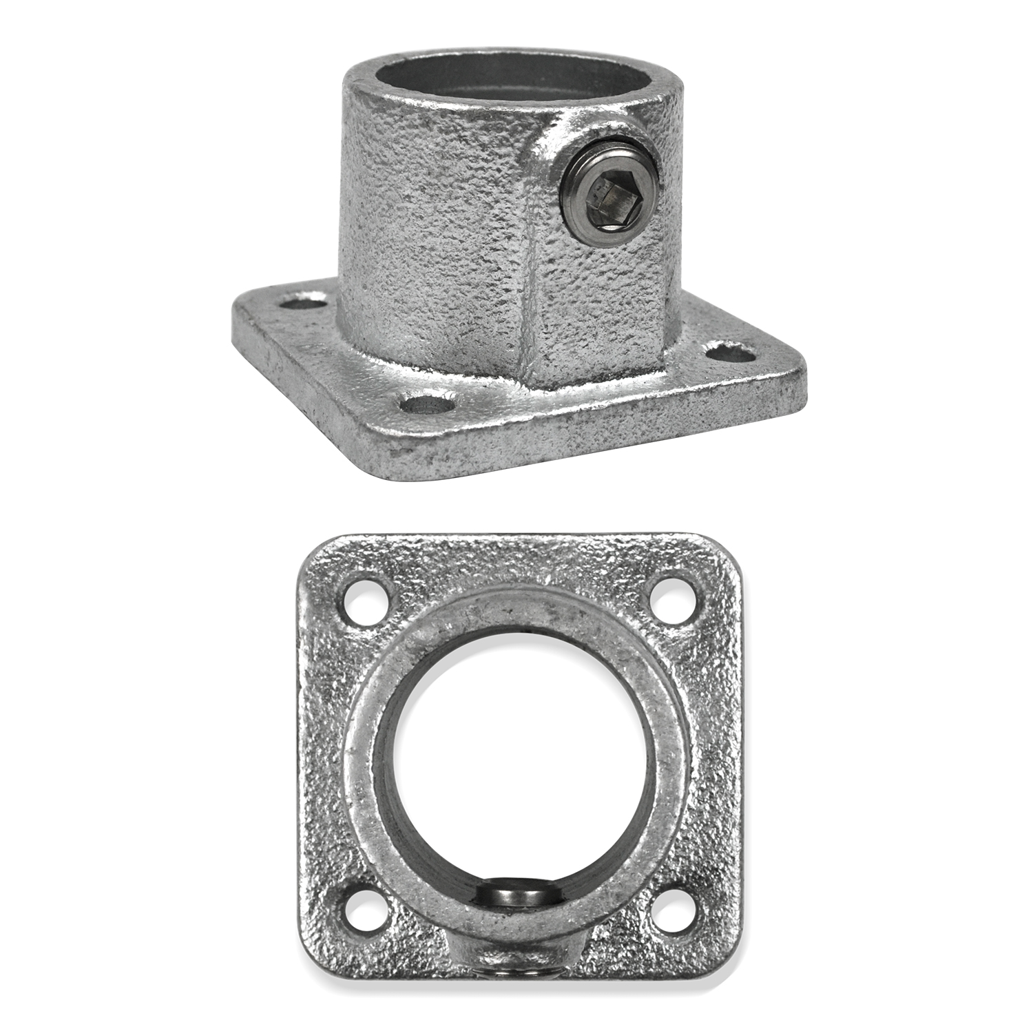 Placa base, cuadrada, continua 48,3 mm (1½")